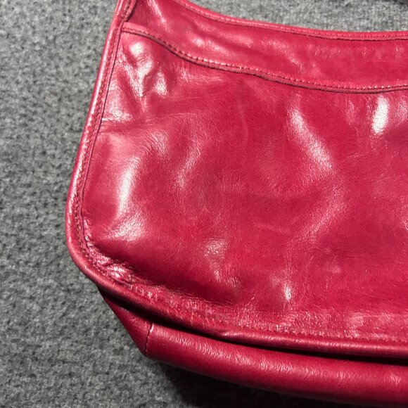 Vintage HOBO INTERNATIONAL Red Leather Shoulder Bag - Picture 13 of 14